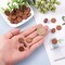 20 Pairs Walnut Wood Flat Round Shape Earring Findings 15mm Coconut Brown Dangle Stud Pendants with 304 Stainless Steel Pin for DIY Wooden Earrings Making